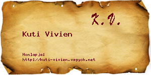 Kuti Vivien névjegykártya